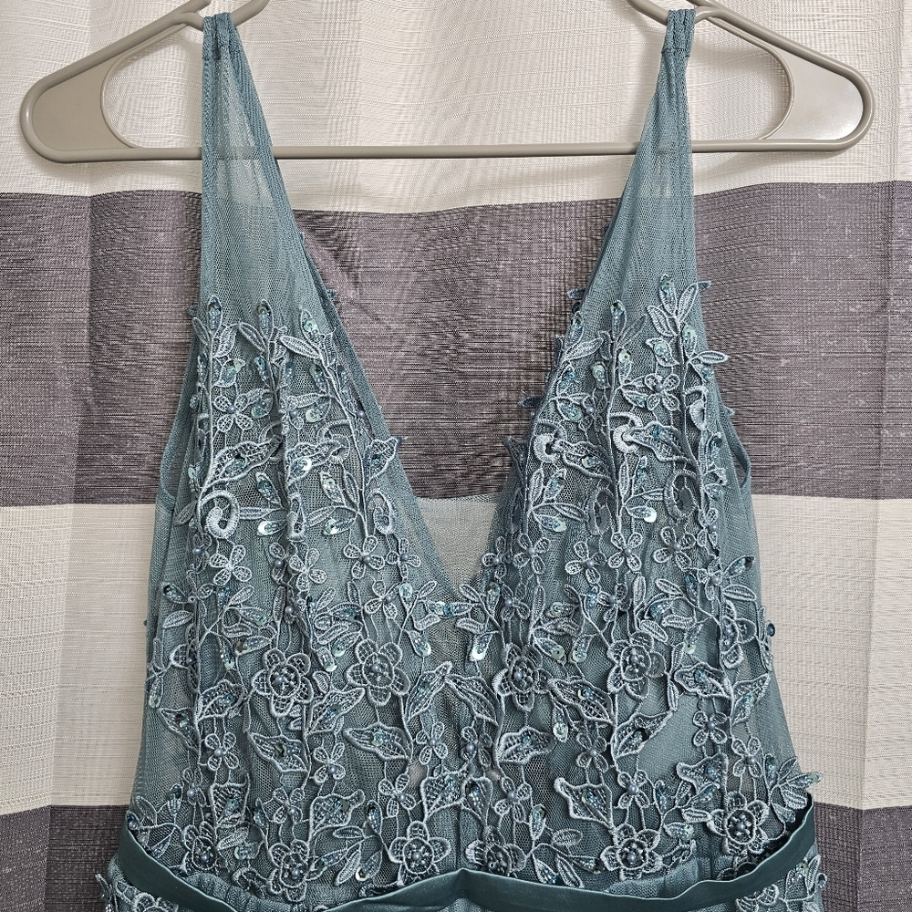 Ever Pretty Blue Embellished Backless Gown - Picture 3 of 11